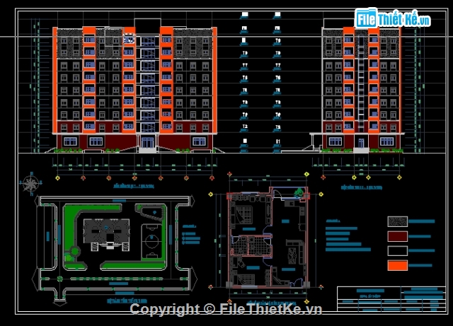 chung cư,bản vẽ chung cư,bản vẽ thi công chung cư,bản vẽ autocad chung cư 8 tầng,kết cấu chung cư,bản vẽ kiến trúc chung cư